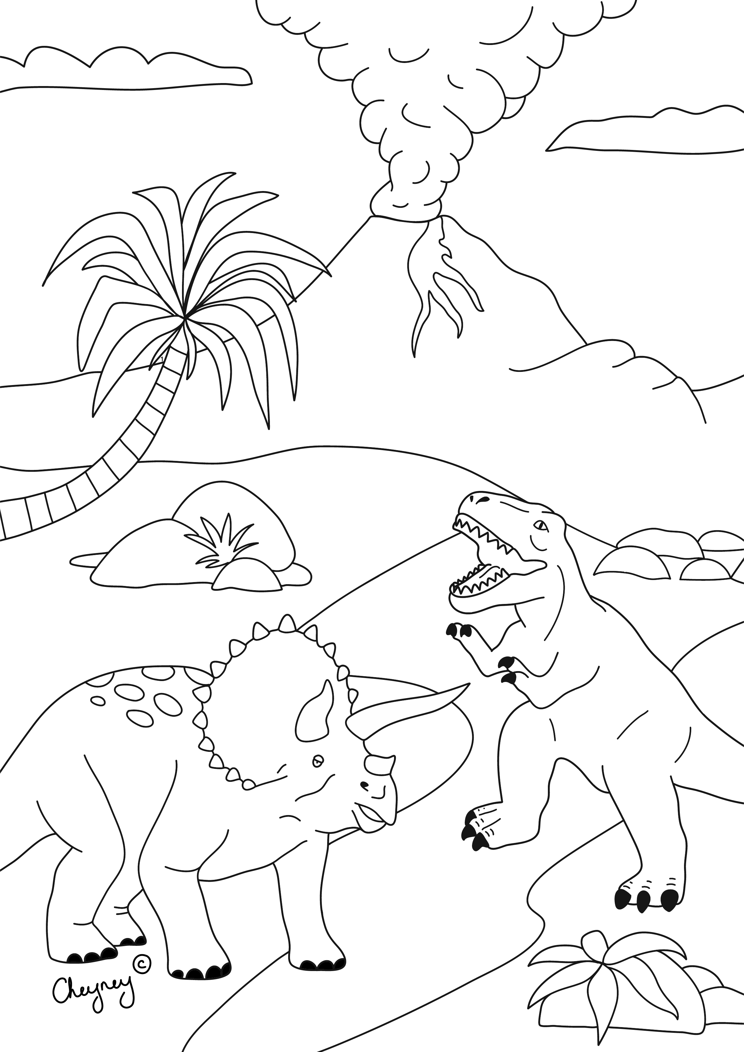 dinosaur colour by numbers or not creative colouring in activity free a4 printable design by cheyney